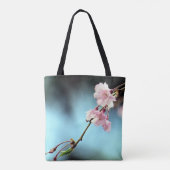 Feine Blütenfarbe und Blau - Tasche (Rückseite)