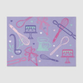 Feine buntes Backen & Kochen Utensidmuster Seidenpapier (Vorderseite)