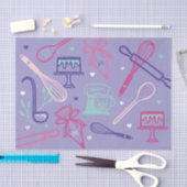 Feine buntes Backen & Kochen Utensidmuster Seidenpapier (Handwerk)