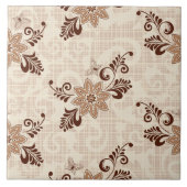 Feine Coole Niedliche Girly Retro Blumenmode Fliese (Vorderseite)