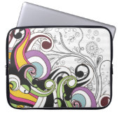 Feine Coole Niedliche Girly Retro Blumenmode Laptopschutzhülle (Vorderseite)