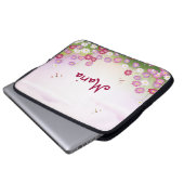 Feine Coole Niedliche Girly Retro Blumenmode Laptopschutzhülle (Vorne Knopf)