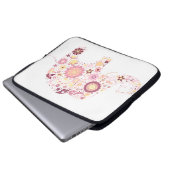 Feine Coole Niedliche Girly Retro Blumenmode Laptopschutzhülle (Vorne Knopf)