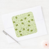 Feine Coole Niedliche Girly Retro Blumenmode Quadratischer Aufkleber (Umschlag)