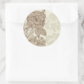 Feine Coole Niedliche Girly Retro Blumenmode Runder Aufkleber (Tasche)