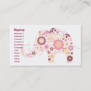 Feine coole niedliche Girly Retro Blumenmode Visitenkarte