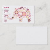 Feine Coole Niedliche Girly Retro Blumenmode Visitenkarte (Vorne/Hinten)