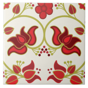 Feine Coole Niedliche Weibliche Retro Blumenmode Fliese