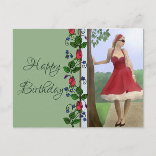 Feine Dame Postkarte