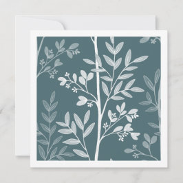 Feine Deep Forest Mist Florale Sulhouette Art Kart Karte
