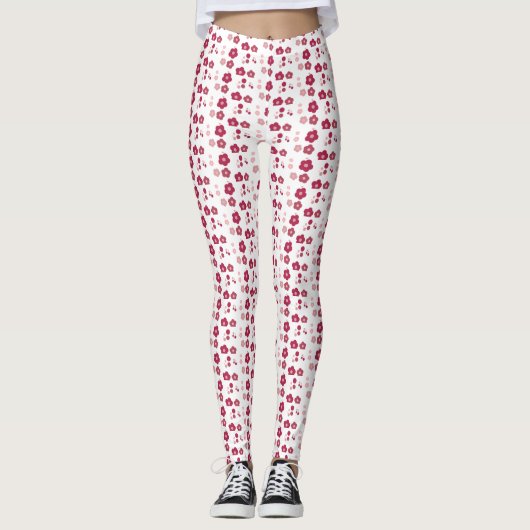 Feine Druckflora Leggings (Vorderseite)