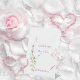 Feine Eleganz Blütentaufe Sockelschild