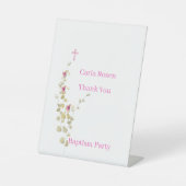 Feine Eleganz Blütentaufe Sockelschild (Vorderseite)