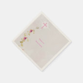Feine Eleganz florale Taufnapkins Serviette (Ecke)