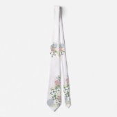 Feine Florale Aquarell-Hochzeit Krawatte (Vorderseite)