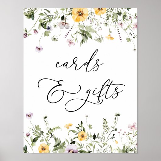 Feine gelbe Wildblume - Schilder (Vorne)