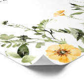 Feine Gelbe Wildblume - Zeichen Poster (Ecke)