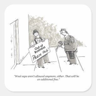 Feine, große quadratische Aufkleber