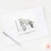 Feine, große quadratische Aufkleber (Umschlag)