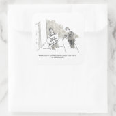 Feine, große quadratische Aufkleber (Tasche)