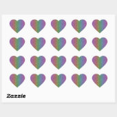 Feine Imitate Glitzer Glitzern Shiny Rainbow Herz-Aufkleber (Blatt)