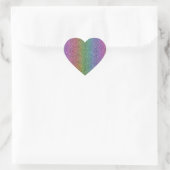 Feine Imitate Glitzer Glitzern Shiny Rainbow Herz-Aufkleber (Tasche)