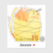 Feine Katze, die mit Strickmaske spielt Aufkleber (Blatt)