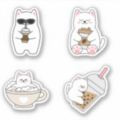 Feine Katzenliebhaber Aufkleber (Vorderseite)