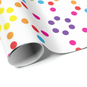 Feine kleine Regenbogenpunkte Geschenkpapier