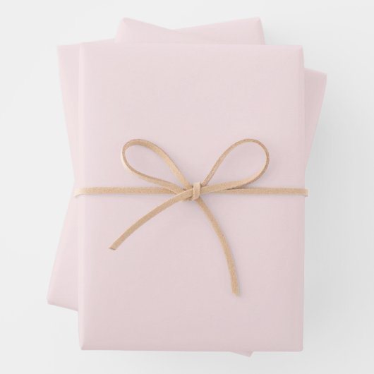 Feine, kräftige Farbe schlicht röstelig rosa Geschenkpapier Set (Beispiel)