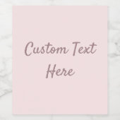 Feine, kräftige Farbe schlicht röstelig rosa Weinetikett (Einzelnes Label)