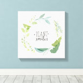 Feine Kräuter II | Lächeln der Pflanze Leinwanddruck (Insitu (Holzboden))