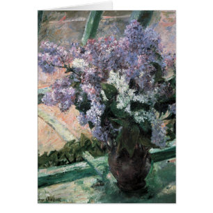 Feine Kunst-Blumen-Flieder-Karte Marys Cassat