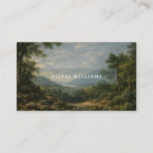 Feine Kunst Landschaft Hochzeit Romantisch Blau Platzkarte (Rückseite)