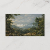 Feine Kunst Landschaft Hochzeit Romantisch Blau Platzkarte (Vorderseite)