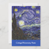 Feine Kunst Starry Night Abschlussfeier Einladung (Rückseite)