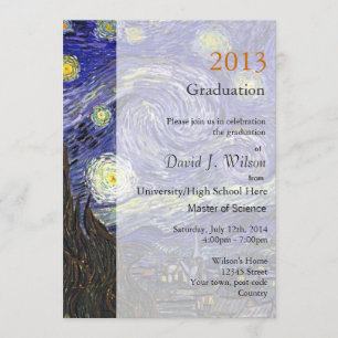Feine Kunst Starry Night Abschlussfeier Einladung