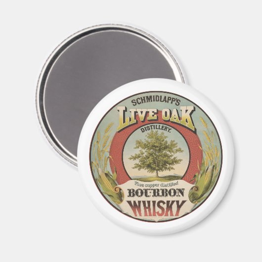Feine Kupfer destillierter Bourbon Whisky. Magnet (Vorderseite/Rückseite)