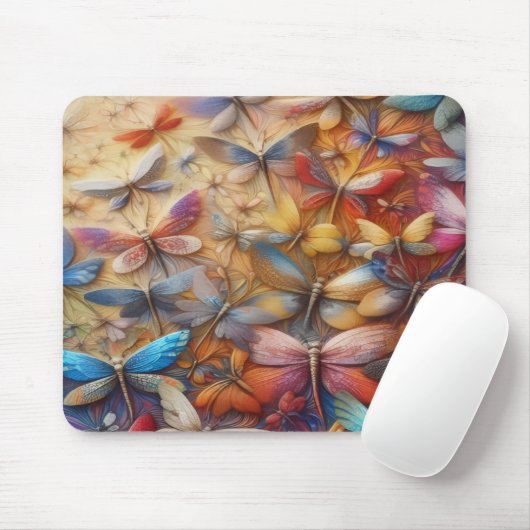 Feine Libellen Mousepad (Mit Mouse)