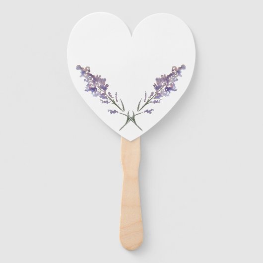 Feine lila Blume Fächer (Rückseite)