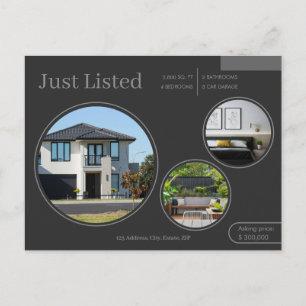 Feine Linien Just Listed Immobilienmakler Neutral Postkarte