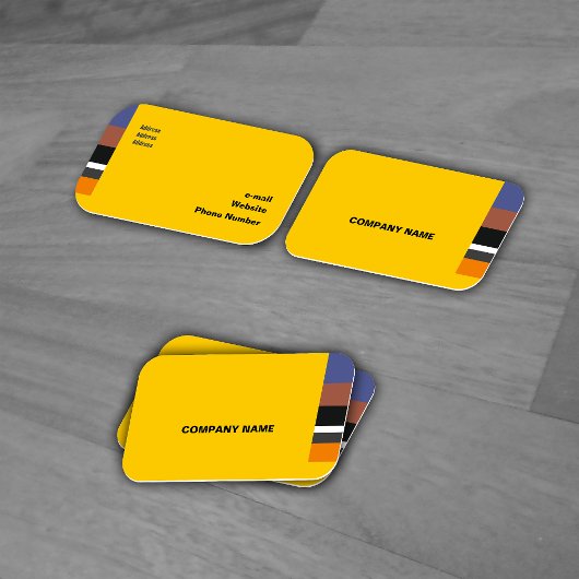 Feine, mehrfarbige, klassische seitliche Streifen Visitenkarte