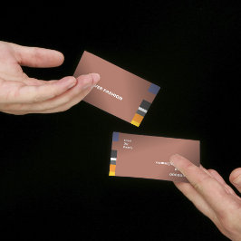 Feine, mehrfarbige, klassische seitliche Streifen Visitenkarte