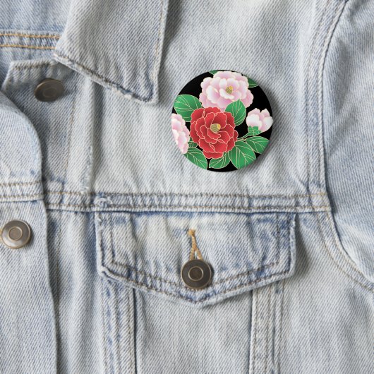 Feine Niedliche Coole Girly Retro Blumenmode Button (Beispiel)