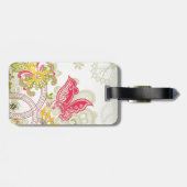 Feine Niedliche Coole Girly Retro Blumenmode Gepäckanhänger (Rückseite horizontal)