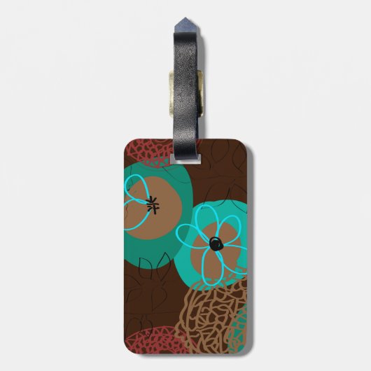 Feine Niedliche Coole Girly Retro Blumenmode Gepäckanhänger (Rückseite vertikal)