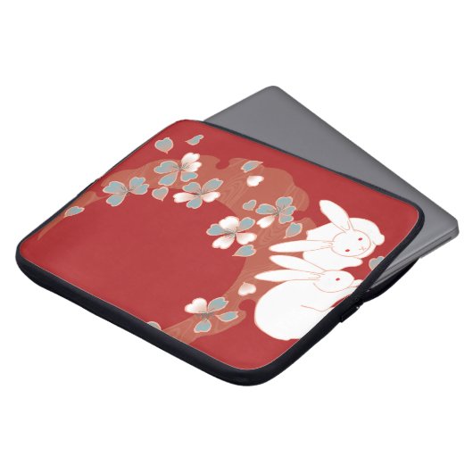 Feine Niedliche Coole Girly Retro Blumenmode Laptopschutzhülle (Vorne Oben)