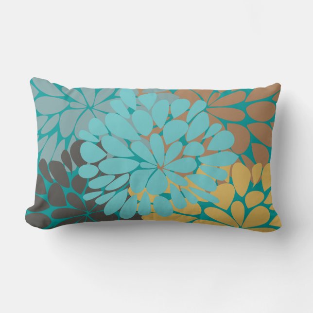 Feine Niedliche Coole Girly Retro Blumenmode Lendenkissen (Vorderseite)