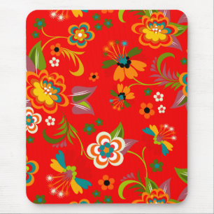 Feine Niedliche Coole Girly Retro Blumenmode Mousepad
