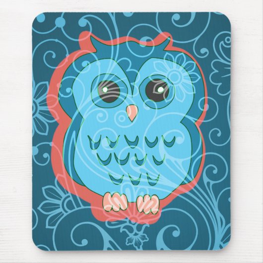 Feine Niedliche Coole Girly Retro Blumenmode Mousepad (Vorne)